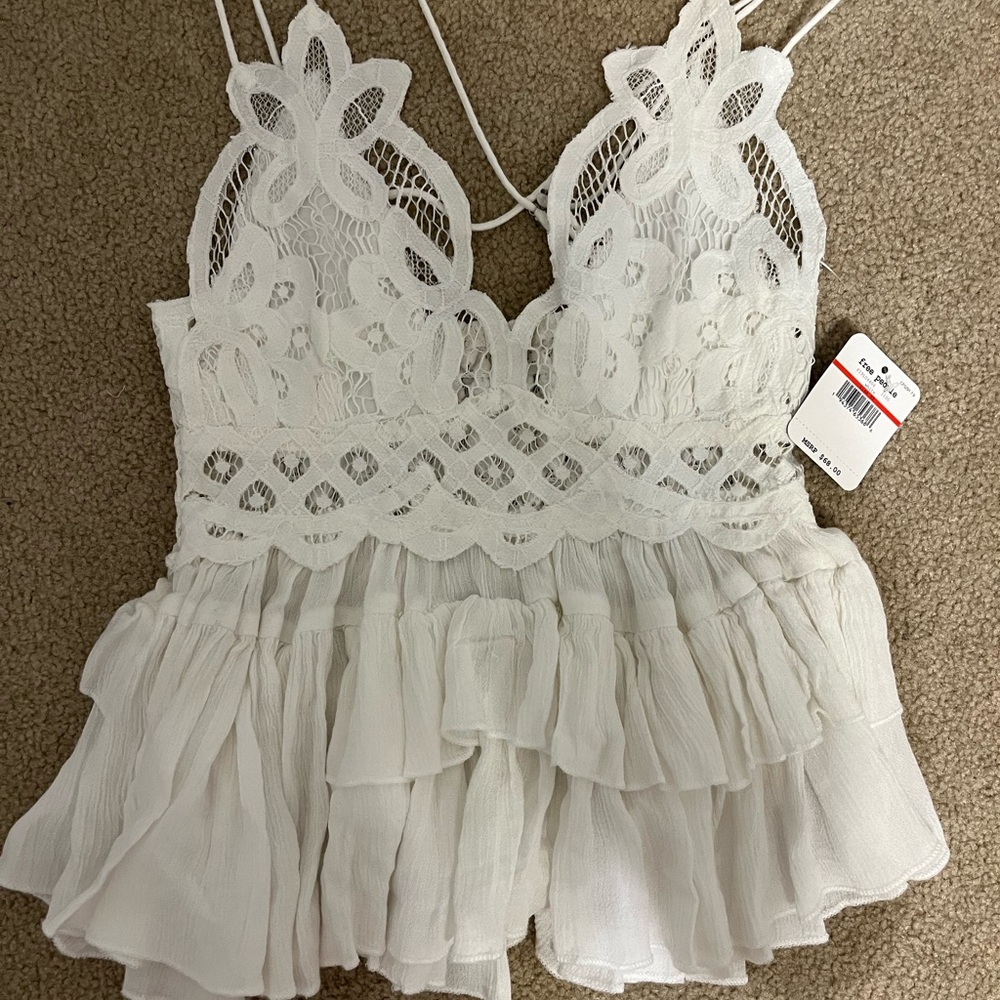 Free People white tank top NWT size XS